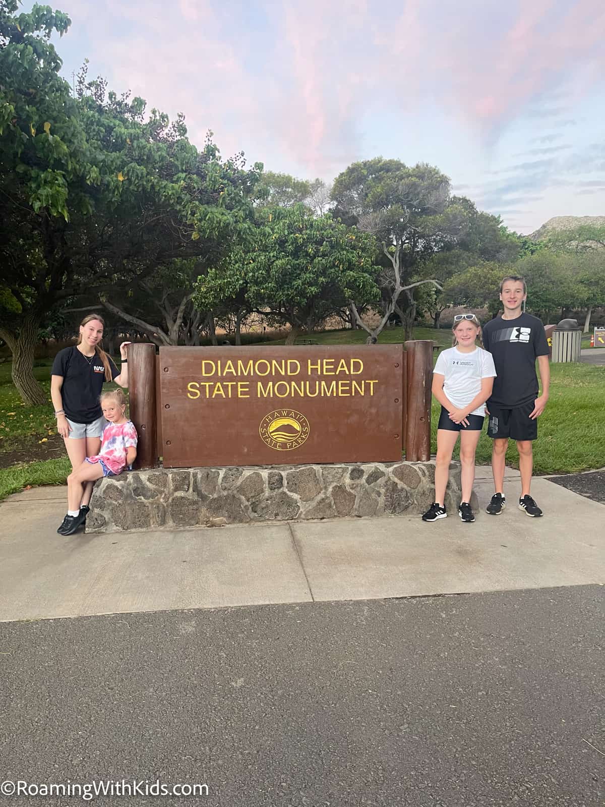 Hiking Diamond Head Trail in O'ahu Hawaii with Kids