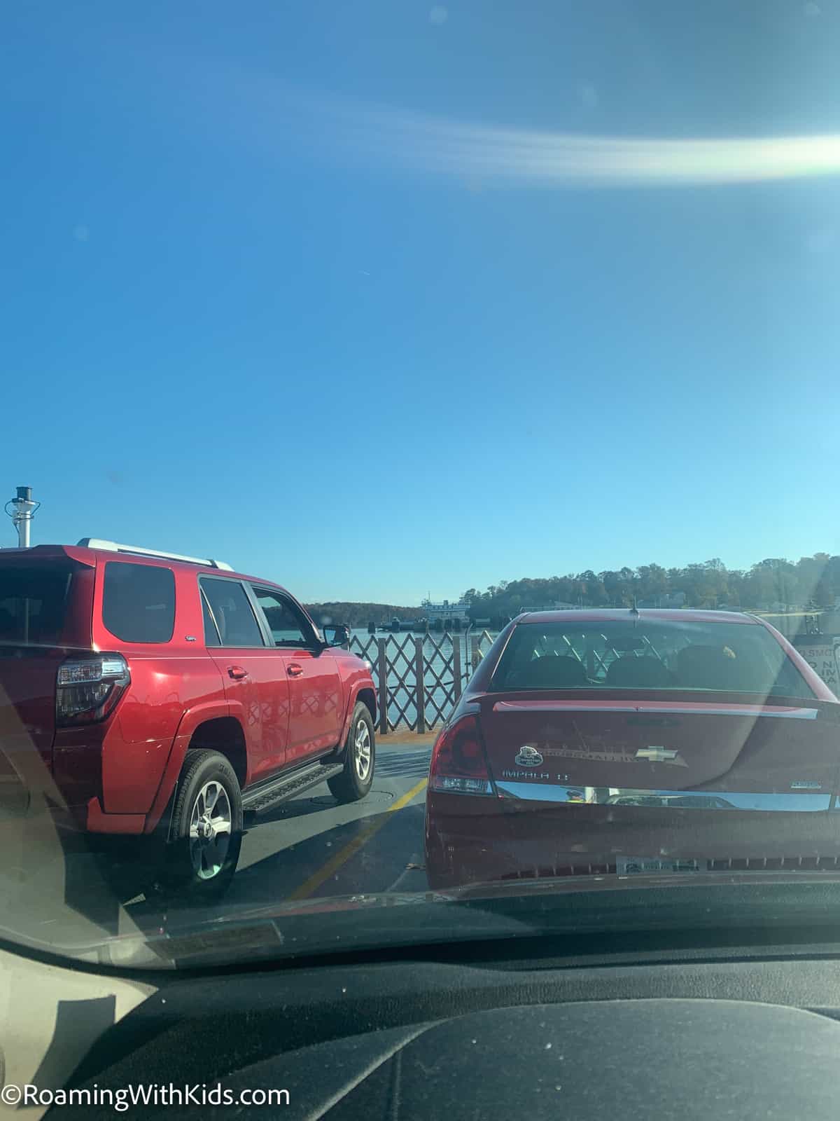 cars on the jamestown ferry