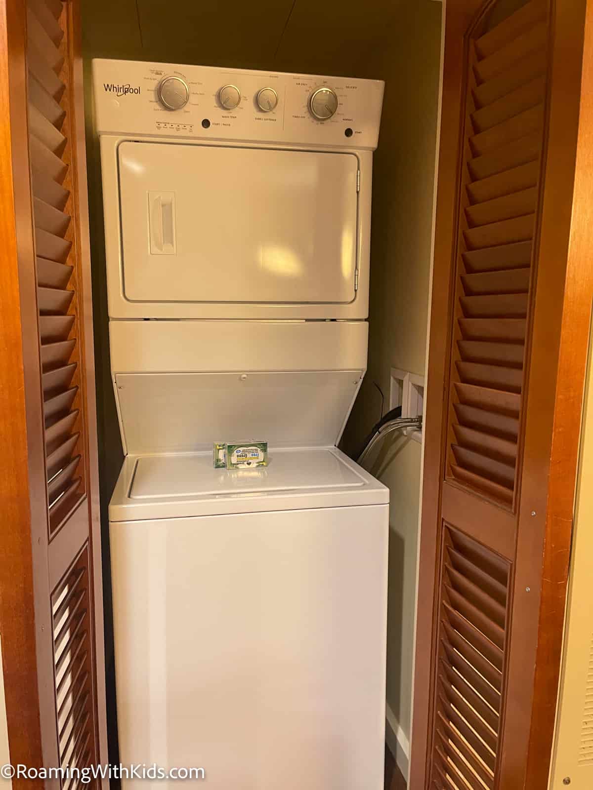 washer and dryer in the 2 bedroom Villa at Disney Aulani Resort 